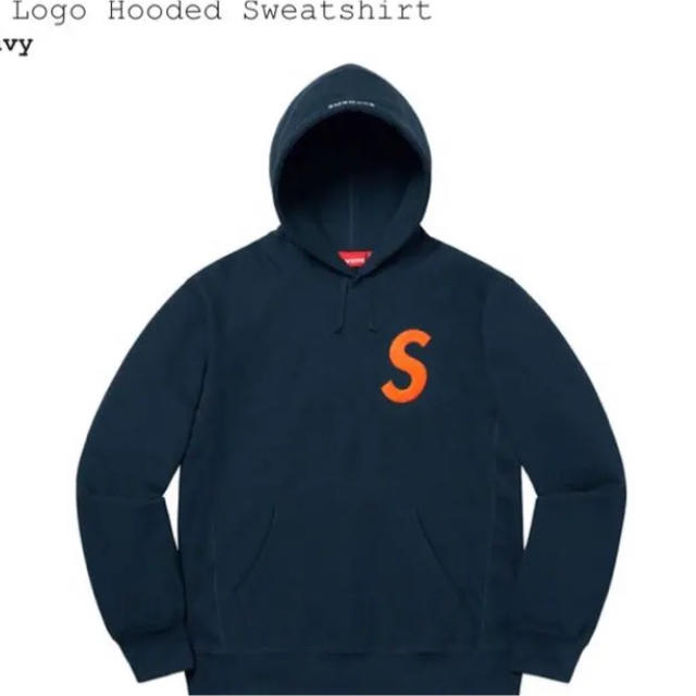 定価以下 新品未使用 Supreme S Logo Hooded ネイビーMトップス