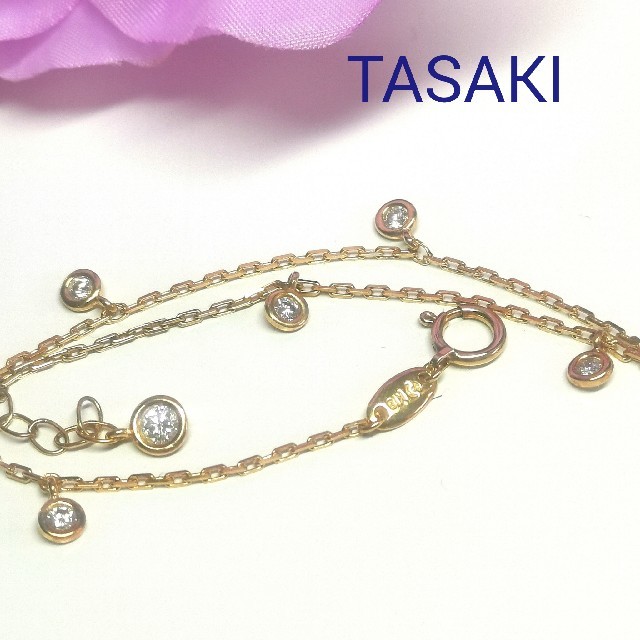 TASAKI(タサキ)のTASAKI田崎真珠♡ダイヤモンドステーションブレスレットK18 レディースのアクセサリー(ブレスレット/バングル)の商品写真