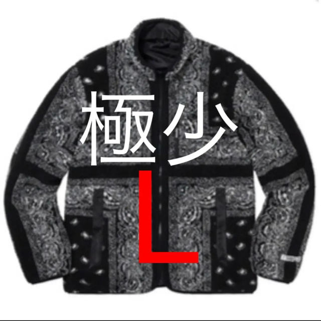 休日限定 reversible 【希少L】supreme - Supreme bandana 黒 fleece