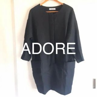 アドーア(ADORE)のADORE ワンピース 黒(ひざ丈ワンピース)