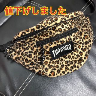 スラッシャー(THRASHER)の【美品】スラッシャー THRASHER ウェストポーチ ヒョウ柄(ウエストポーチ)