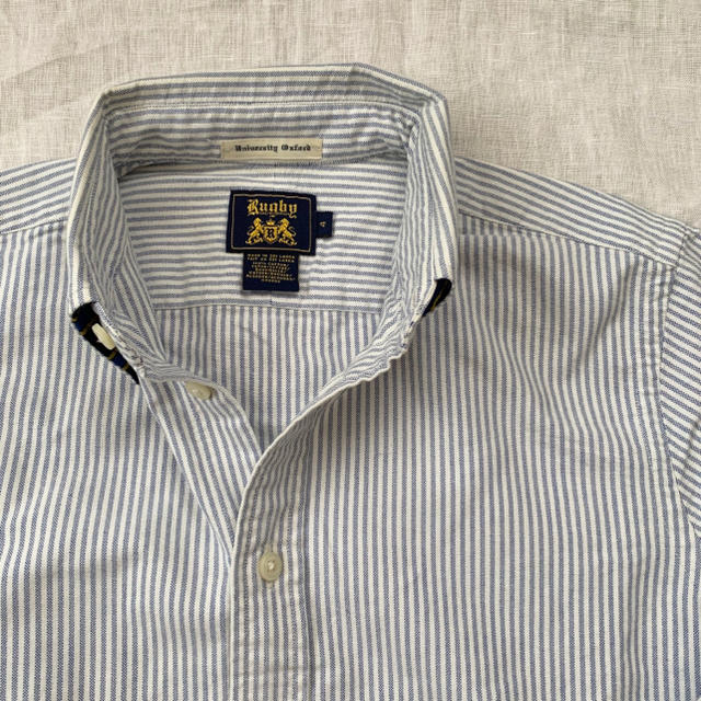 POLO RUGBY(ポロラグビー)のラグビーラルフローレン ストライプボタンダウンシャツ カジュアル ブルー 水色 レディースのトップス(シャツ/ブラウス(長袖/七分))の商品写真