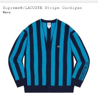 シュプリーム(Supreme)のサイズS supreme LACOSTE stripe cardigan (カーディガン)