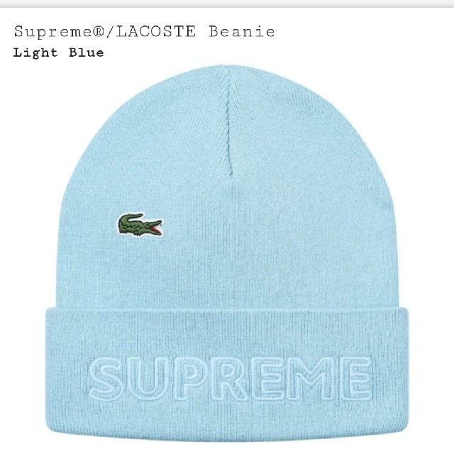 supreme LACOSTE beanie ニットキャップ　シュプリーム