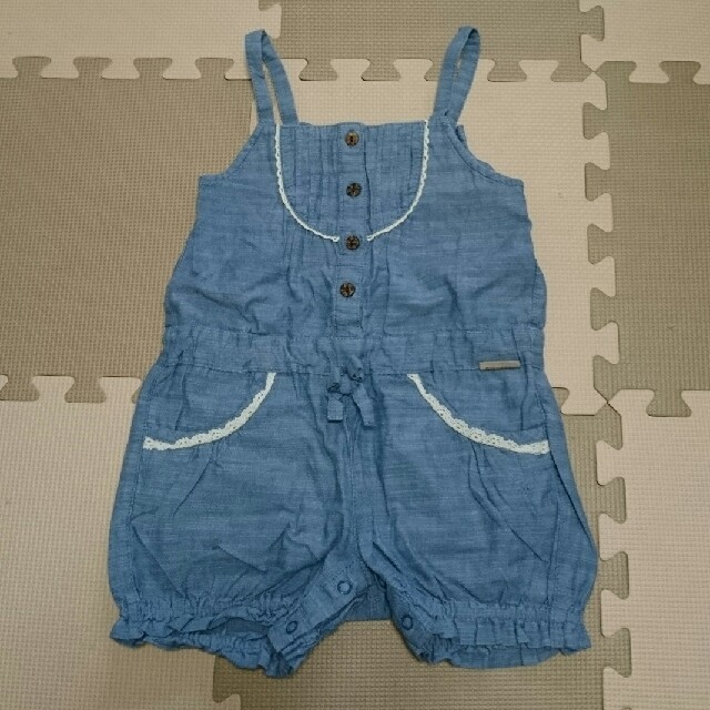 Biquette(ビケット)のBIQUETTE オールインワン 100 ブルー ビケット ショートパンツ キッズ/ベビー/マタニティのキッズ服女の子用(90cm~)(ワンピース)の商品写真