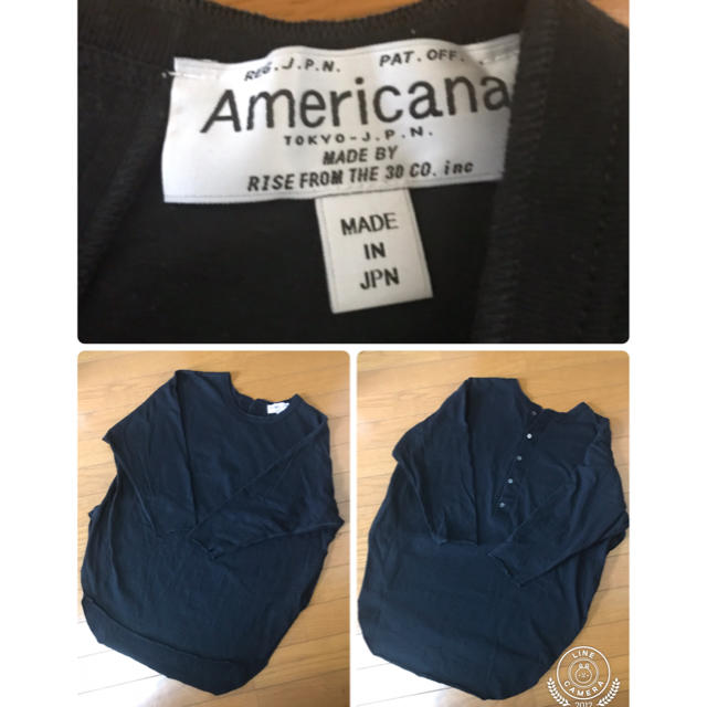 AMERICANA(アメリカーナ)の【美品】☆★AMERICANA BACK HENRY      Tシャツ★☆ レディースのトップス(Tシャツ(長袖/七分))の商品写真