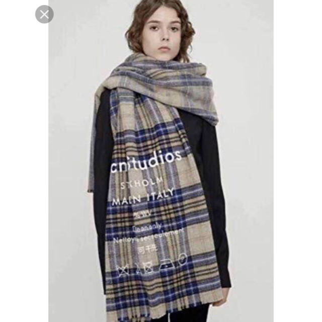 卸直営店(お得な特別割引価格) Acne Studios チェック柄マフラー