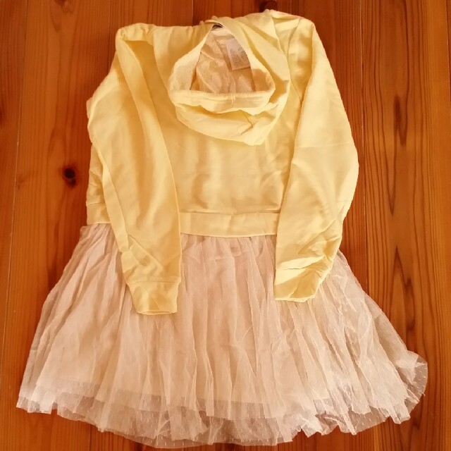 長袖　パーカーワンピース　160cm キッズ/ベビー/マタニティのキッズ服女の子用(90cm~)(ワンピース)の商品写真