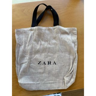 ザラ(ZARA)のザラ リネン 麻 バック(トートバッグ)