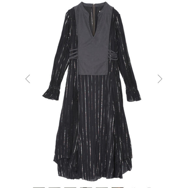 WASHI LAYERED DRESS ブラック S - ロングワンピース/マキシワンピース