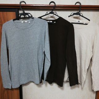 ユニクロ(UNIQLO)のユニクロ　長袖三枚セット(美品)(Tシャツ/カットソー(七分/長袖))