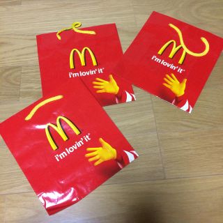 マクドナルド(マクドナルド)のマクドナルド紙袋3枚❣️(ショップ袋)