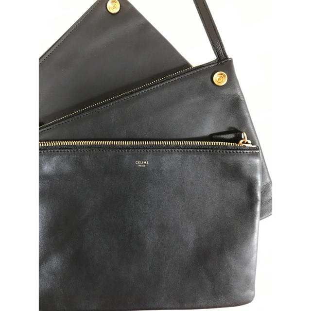 レビューで送料無料】 celine - セリーヌ☆トリオ ラージ ブラック