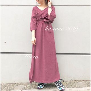 カスタネ(Kastane)の新品❁﻿カスタネ カットクレープワンピース(ロングワンピース/マキシワンピース)