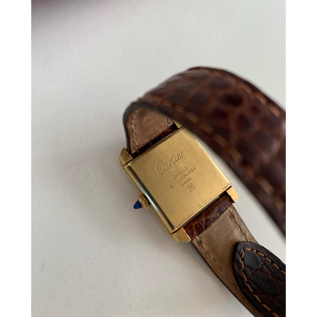 Cartier(カルティエ)のCartier カルティエ タンク Dバックル 18K 白文字盤 レア レディースのファッション小物(腕時計)の商品写真