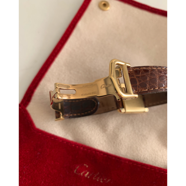 Cartier(カルティエ)のCartier カルティエ タンク Dバックル 18K 白文字盤 レア レディースのファッション小物(腕時計)の商品写真