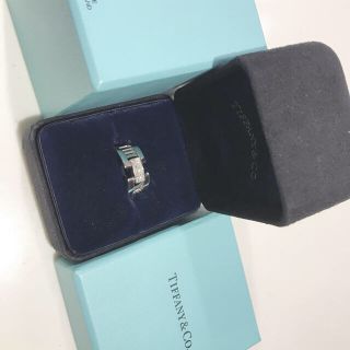 ティファニー(Tiffany & Co.)の美品 ティファニー アトラスオープンリング ダイヤ k18(リング(指輪))