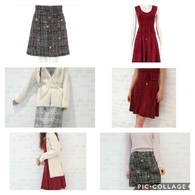 JILL by JILLSTUART(ジルバイジルスチュアート)のジルバイジルスチュアート ワンピース カーディガン スカートセット レディースのワンピース(ひざ丈ワンピース)の商品写真