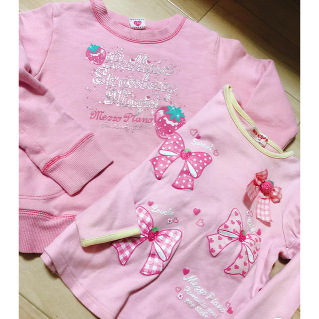 mezzo piano(メゾピアノ)のメゾピアノ120♡セット売りです(^^) キッズ/ベビー/マタニティのキッズ服女の子用(90cm~)(Tシャツ/カットソー)の商品写真