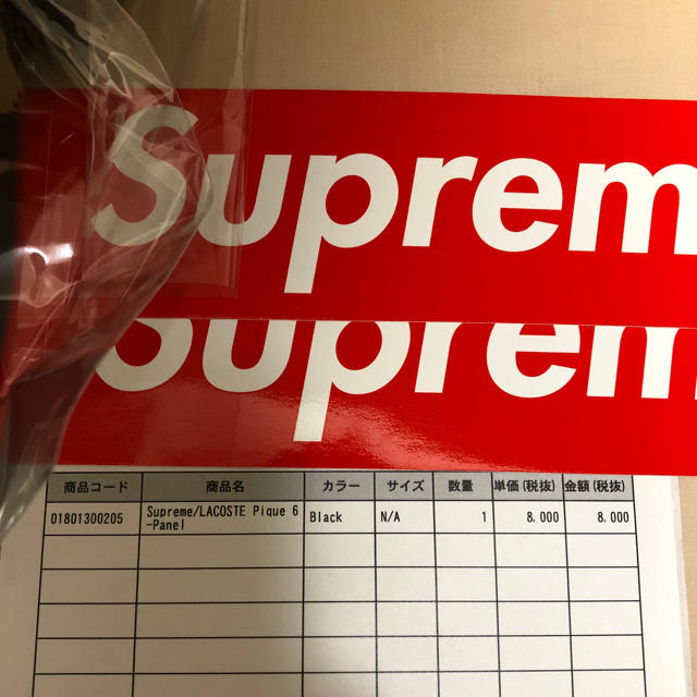 送料込 Supreme Pique 6-Panel ブラック 1