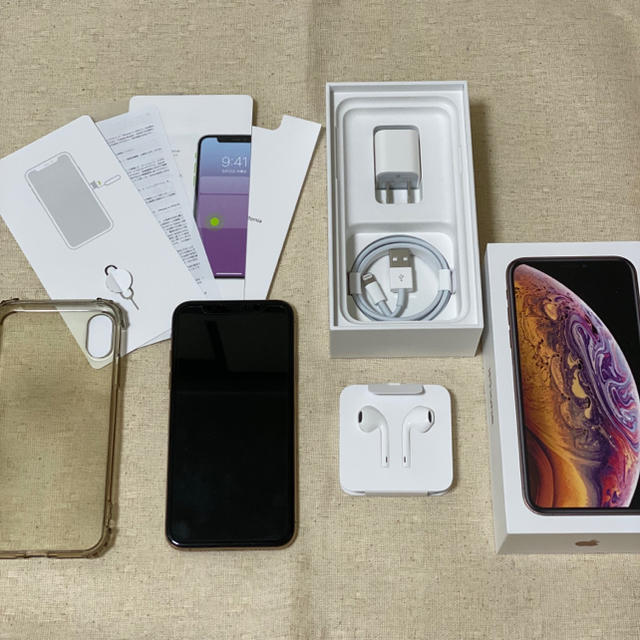 iPhone XS 256GB ゴールド SIMロック解除済み【美品】