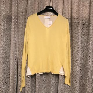 イエナ(IENA)のB.C STOCK シフォンドッキングニット イエロー(ニット/セーター)