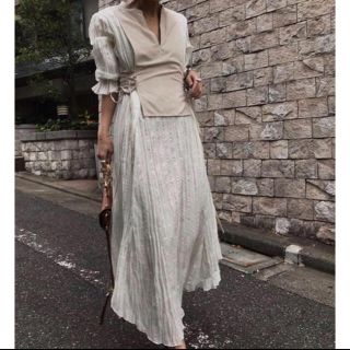 アメリヴィンテージ(Ameri VINTAGE)のAmelievintage WASHI LAYERED DRESS(ロングワンピース/マキシワンピース)