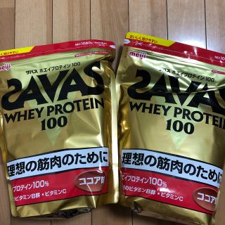 ザバス(SAVAS)のザバス　ホエイプロテイン１００　ココア　１０５０ｇ（５０食分） 2セット(プロテイン)