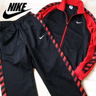 ナイキ(NIKE)の超美品 M ナイキ NIKE メンズ ジャージ上下 ブラック×レッド(ジャージ)