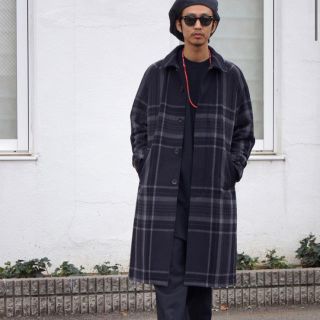 WHITE MOUNTAINEERING WOOL チェスター コート ジャガー