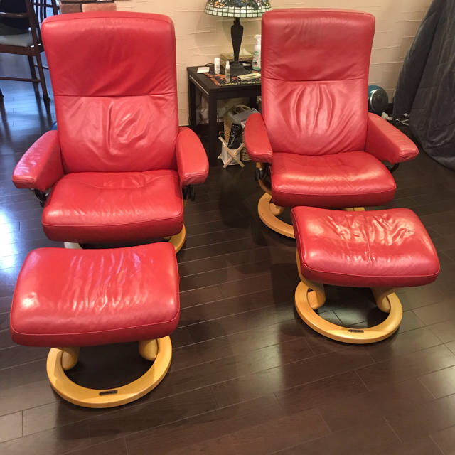 豪華 EKORNES エコーネス (ノルウェー製) ストレスレスチェア2脚セット