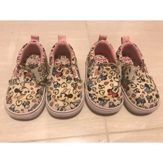 ヴァンズ(VANS)のvans スリッポン 13.5センチ  ミニー セット 双子(スリッポン)