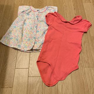 プチバトー(PETIT BATEAU)のまとめ売り プチバトー 半袖ロンパースと半袖シャツ 24m 86cm(ブラウス)