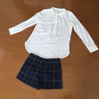 ユニクロ(UNIQLO)のユニクロ❤︎シャツ、チェックパンツ❤︎(ショートパンツ)