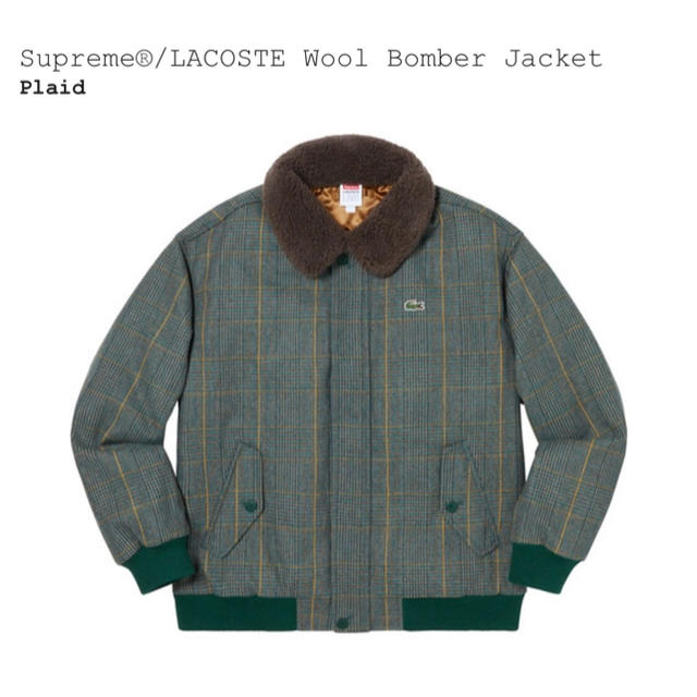 Supreme(シュプリーム)のMサイズ Supreme LACOSTE Wool Bomber Jacket メンズのジャケット/アウター(ブルゾン)の商品写真