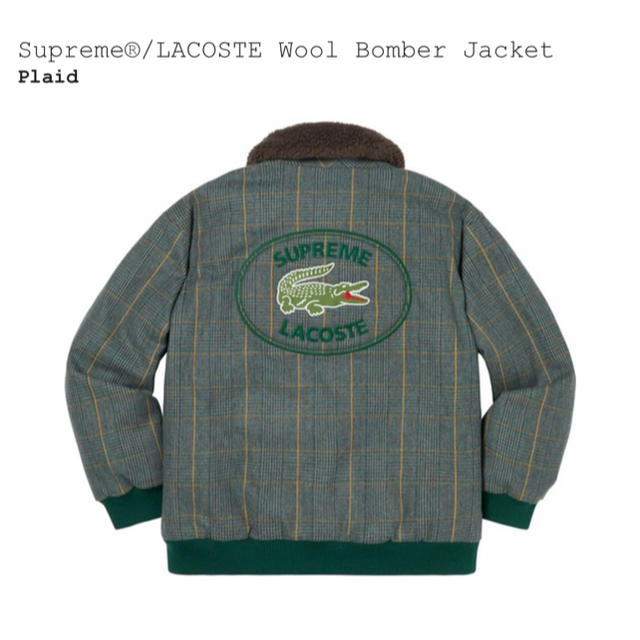Supreme(シュプリーム)のMサイズ Supreme LACOSTE Wool Bomber Jacket メンズのジャケット/アウター(ブルゾン)の商品写真
