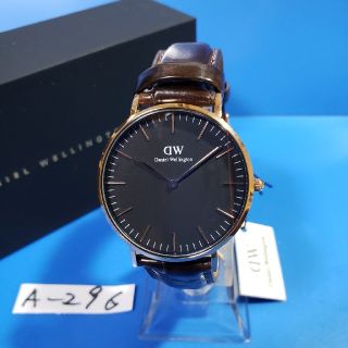 ダニエルウェリントン(Daniel Wellington)のA-296新品36mm❤D.W.メンズ(黒)YORK♥激安価格♥送料無料❤(腕時計(アナログ))