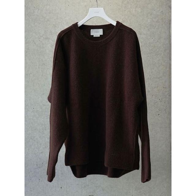 サイズMYOKE 19AW ブラウンM 7G ALPACA WOOL KNIT ニット