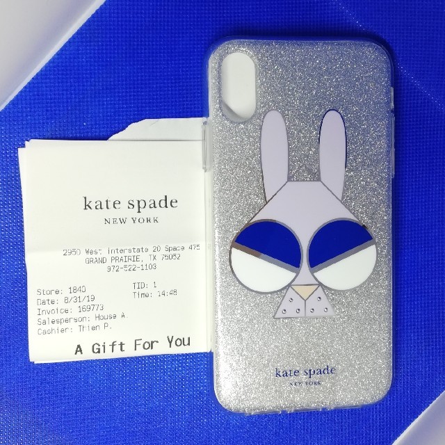 kate spade new york(ケイトスペードニューヨーク)の新品未使用◆kate spade iphone case XR グリッダーバニー スマホ/家電/カメラのスマホアクセサリー(iPhoneケース)の商品写真