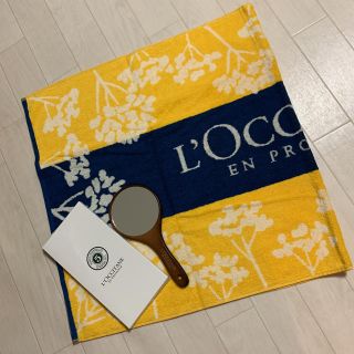 ロクシタン(L'OCCITANE)のロクシタン バスタオル&ウッドミラーセット(タオル/バス用品)