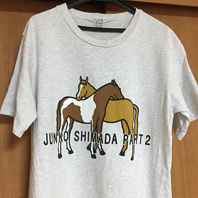 JUNKO SHIMADA(ジュンコシマダ)の馬柄 ライトグレーの大きめT シャツ レディースのトップス(Tシャツ(半袖/袖なし))の商品写真