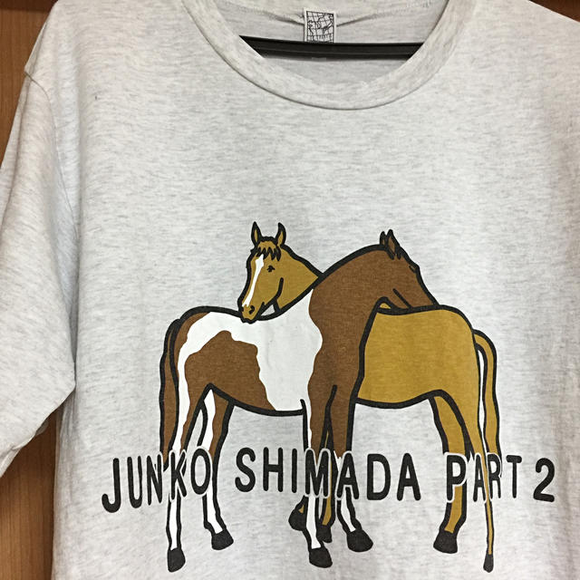 JUNKO SHIMADA(ジュンコシマダ)の馬柄 ライトグレーの大きめT シャツ レディースのトップス(Tシャツ(半袖/袖なし))の商品写真