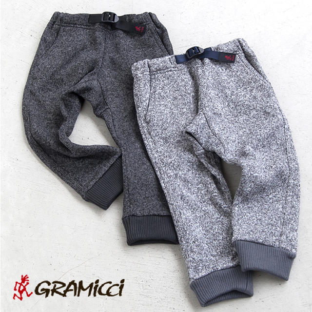 GRAMICCI(グラミチ)の【美品】グラミチ キッズ フリース リブパンツ 140 グレー キッズ/ベビー/マタニティのキッズ服男の子用(90cm~)(パンツ/スパッツ)の商品写真