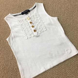 バーバリー(BURBERRY)の(100㎝)■バーバリー/BURBERRY■白ノースリーブ/トップス(Tシャツ/カットソー)