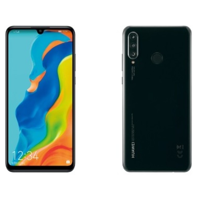 【SIMロック解除】au Huawei P30 lite HWV33 ブラック