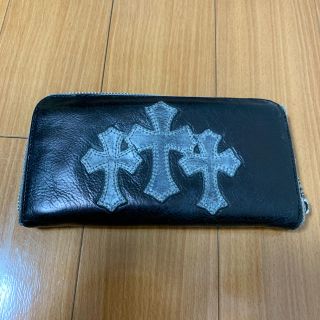 クロムハーツ(Chrome Hearts)の確実正規品 クロムハーツ 3セメタリークロス ウォレット WAVE (長財布)