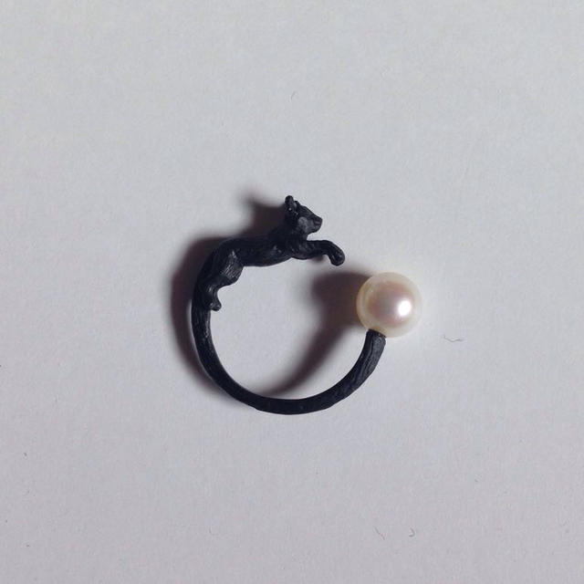 H.P.FRANCE(アッシュペーフランス)の値下げしましたsimon 猫リング レディースのアクセサリー(リング(指輪))の商品写真