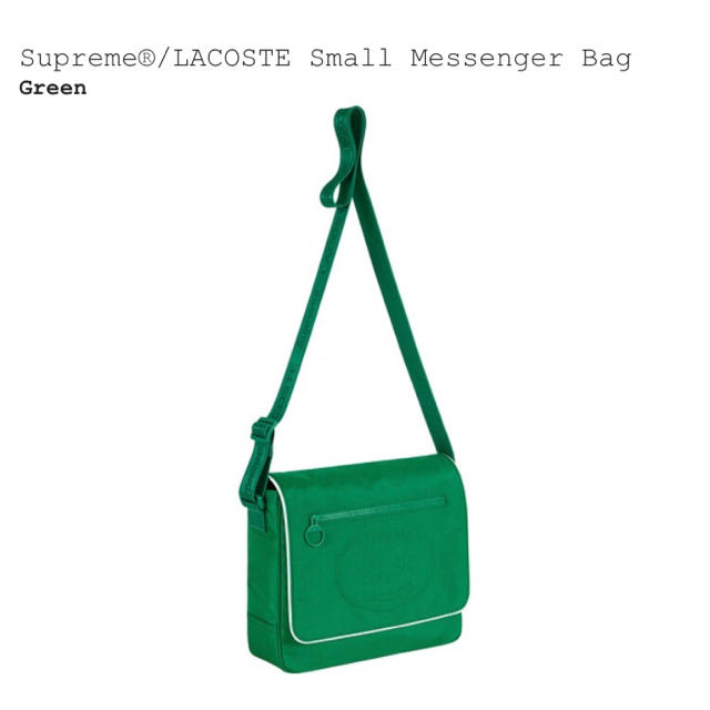 緑 Lacoste x Supreme Mini  Messenger  Bagメッセンジャーバッグ