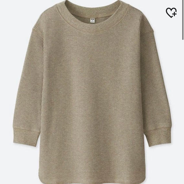 UNIQLO(ユニクロ)のワッフルクルーネックT(７分袖) レディースのトップス(カットソー(長袖/七分))の商品写真