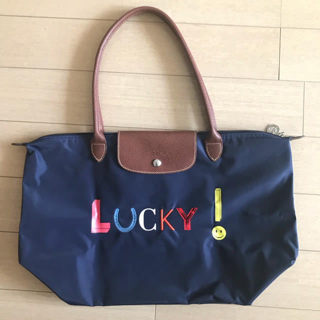 Longchamp トート Luckey ネイビーレディース